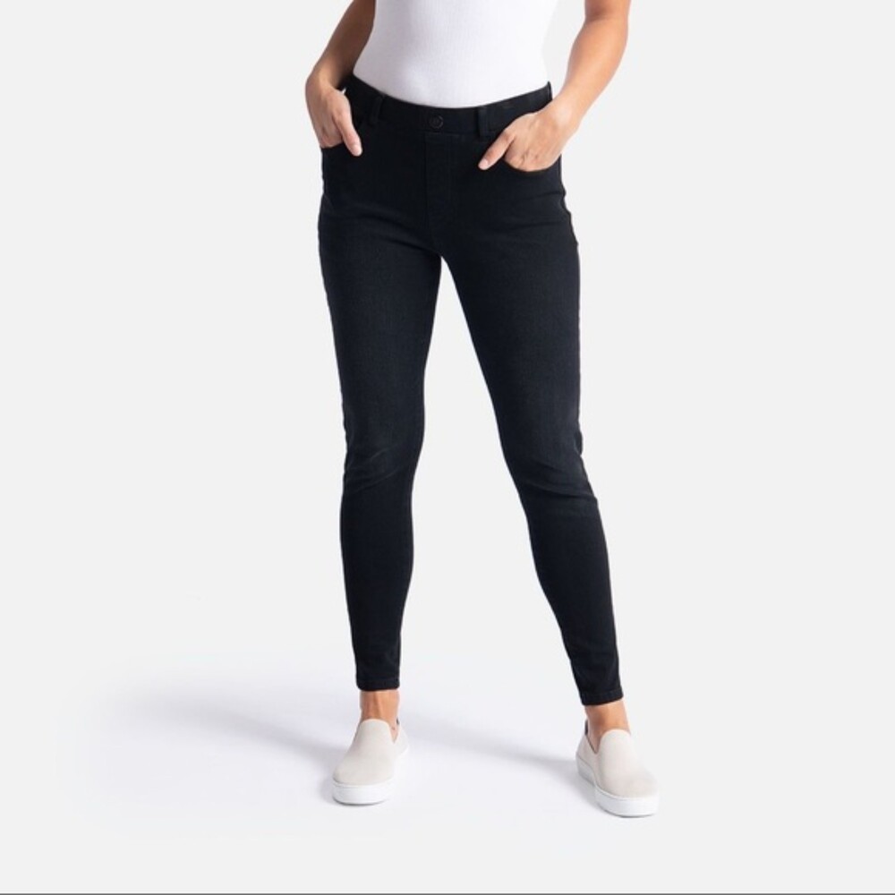 BETABRAND Jet Gravel Black Skinny Stretch Jeans Size 26